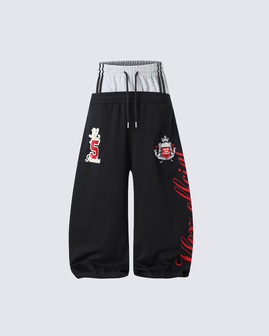 American Collegiate Graphic Wide Leg Sweat Shorts