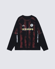 Gothic Long-Sleeve Street Jersey With Graphic Print