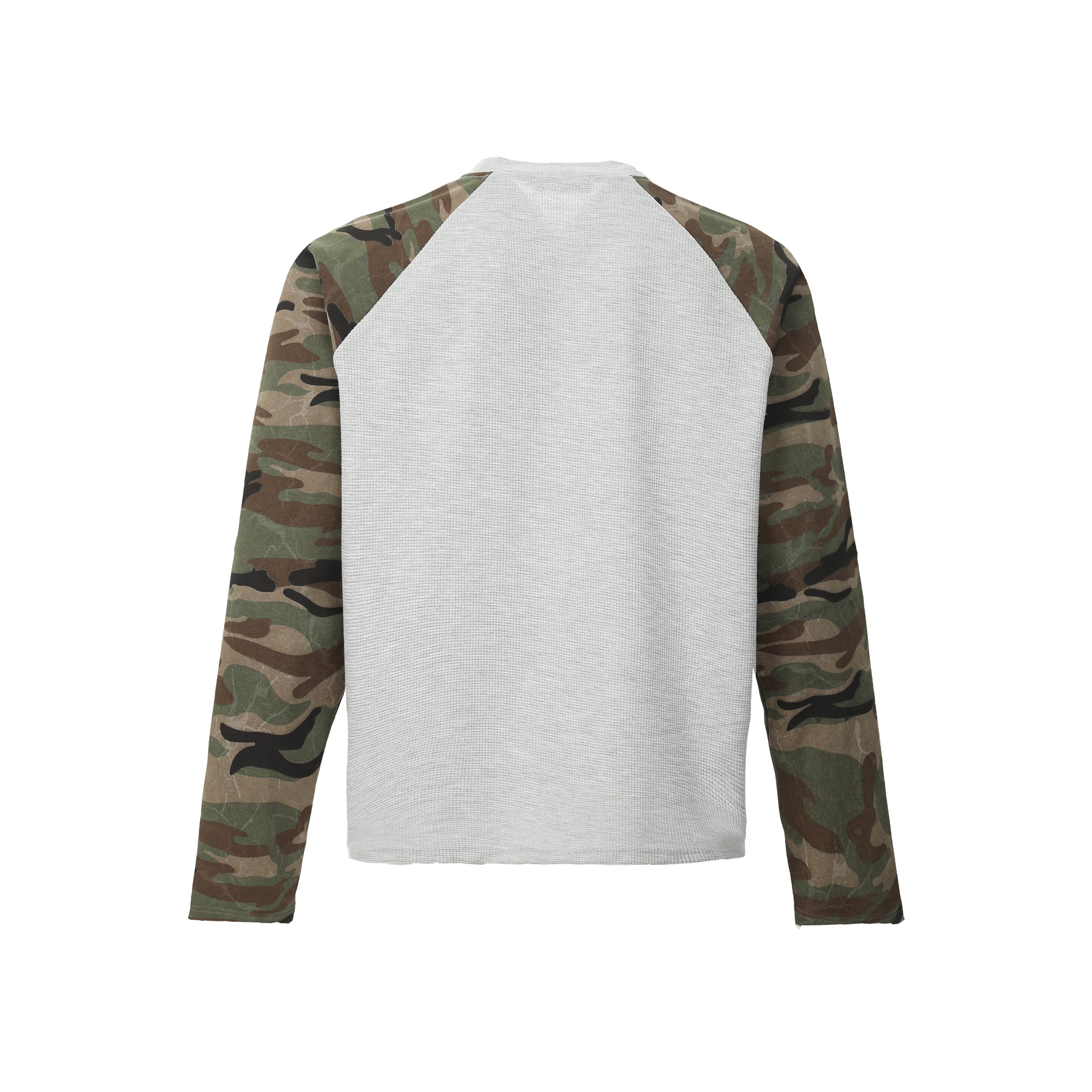 Omirad Camo-Sleeve Varsity Graphic Long-Sleeve Tee