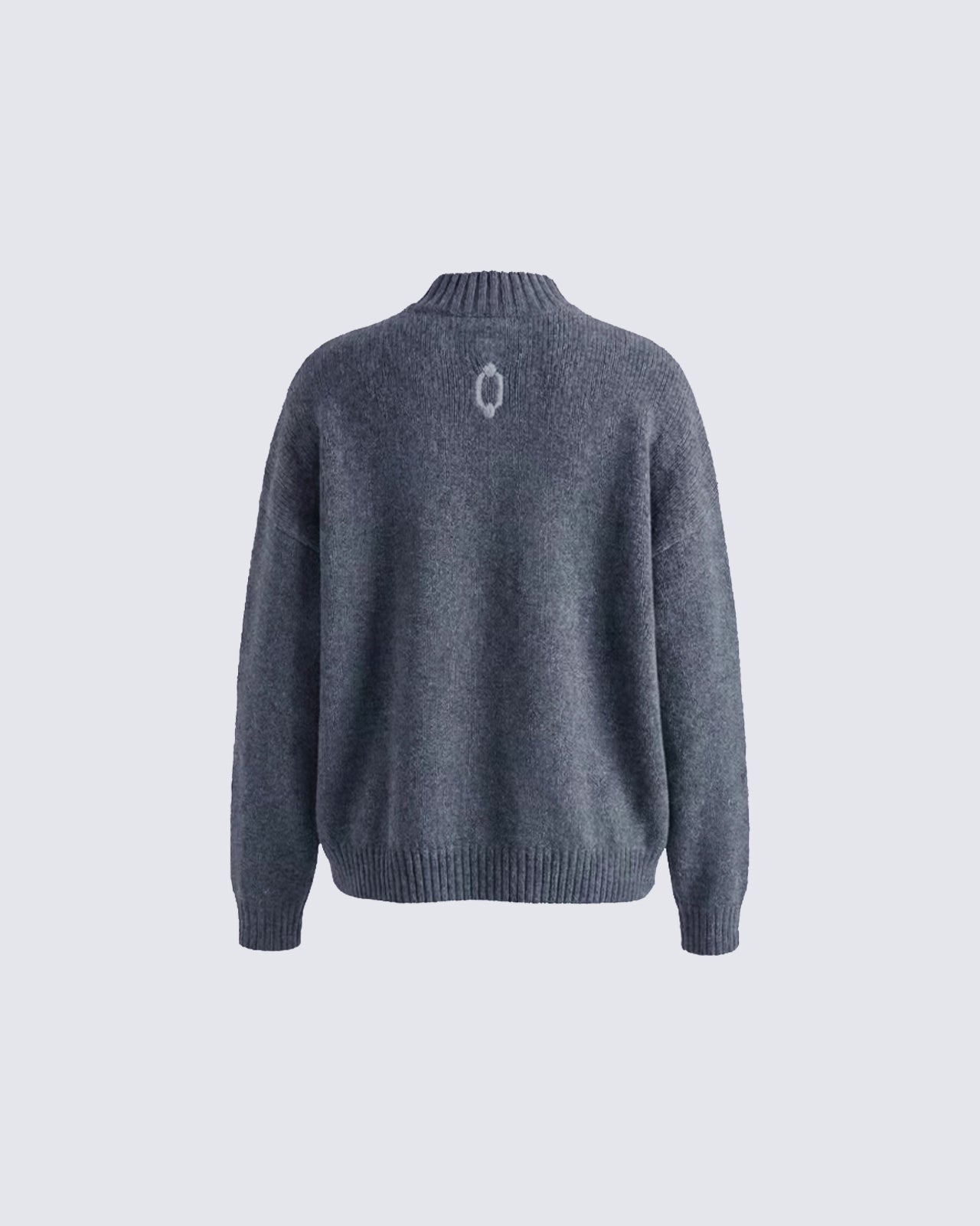 Retro Text Knit Crewneck Sweater