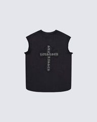Dark Gothic Cross Sleeveless Streetwear Vest