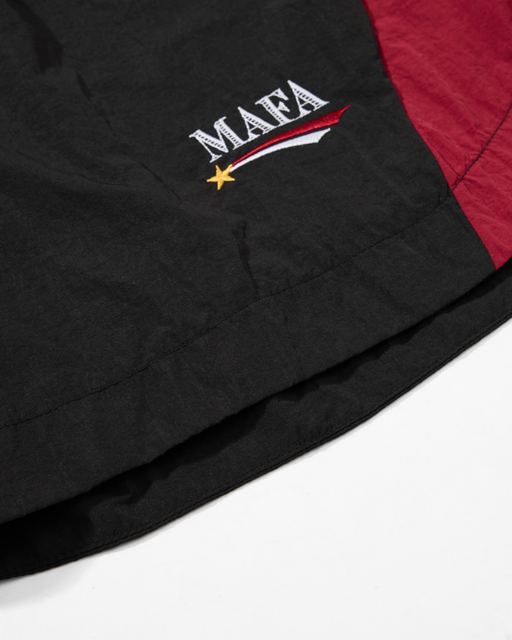 Vintage Colorblock Graphic Track Shorts
