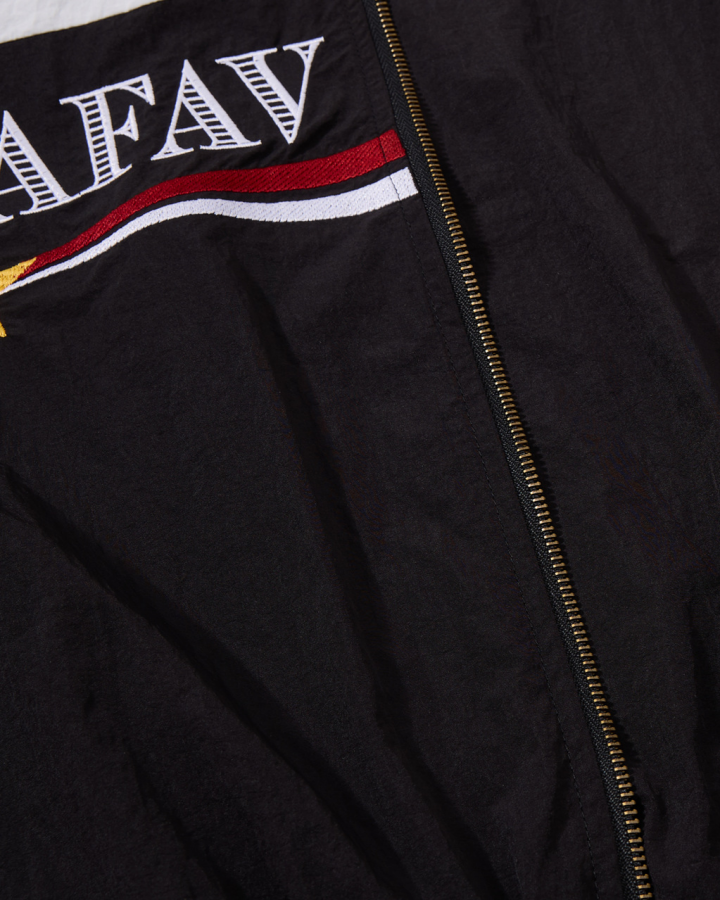 American Retro Embroidered Color-Blocked Deconstructed Flight Jacket