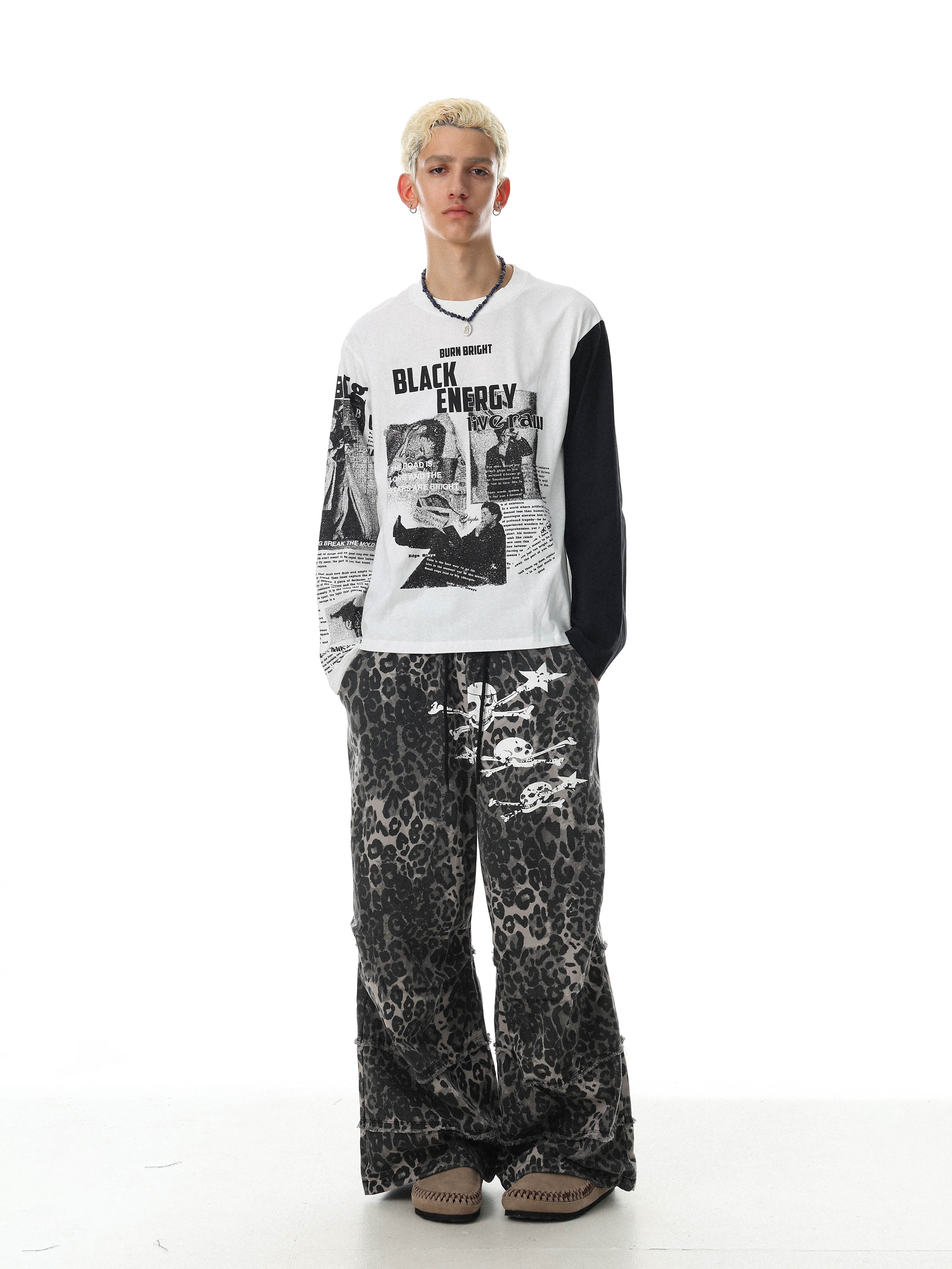 Omirad Black Energy Graphic Long Sleeve T-Shirt
