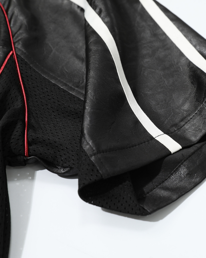 Vintage Faux Leather Soccer Jersey T-shirt