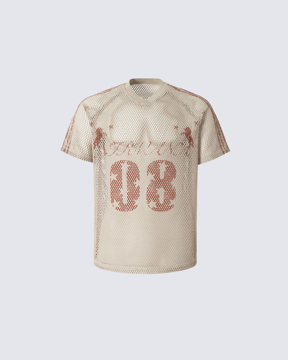 Simple Versatile Number Print Sheer Balloon Top