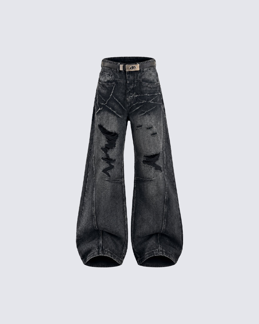 American Heavy-Duty High-Street Distressed Jeans