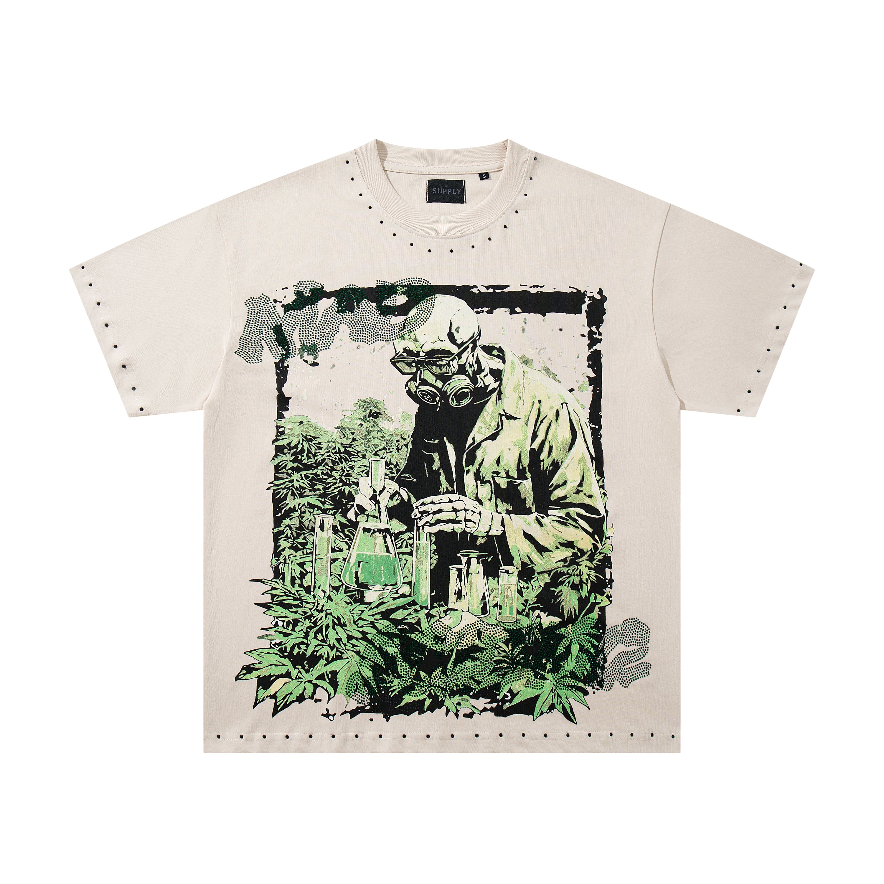 SUPPLY Scientific Advancement Graphic Oversized Cream T-Shirt