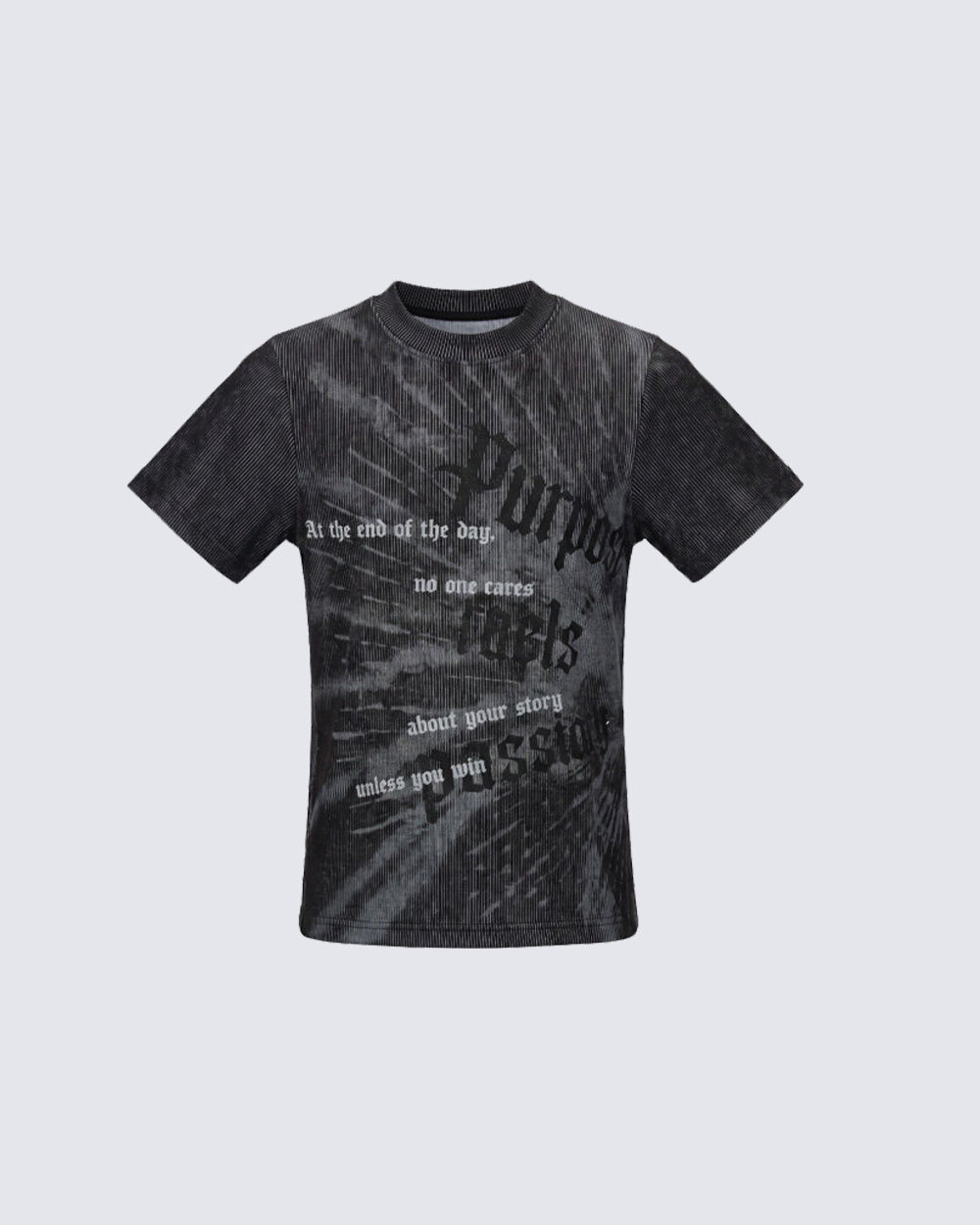Y2K Light Asian Slim Graphic Stretch Tee New