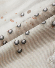Vintage Studded Embroidered Wide-Leg Jeans