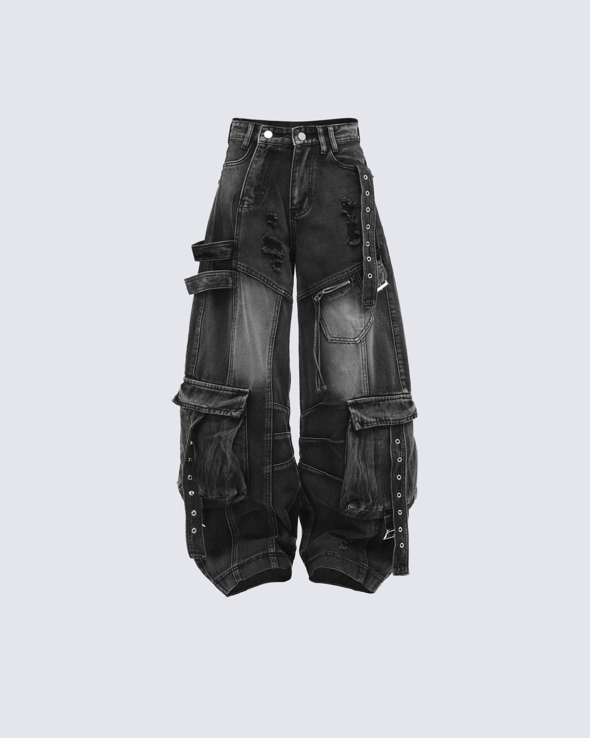 Rogue Ash Multi-Pocket Denim Cargo Pants