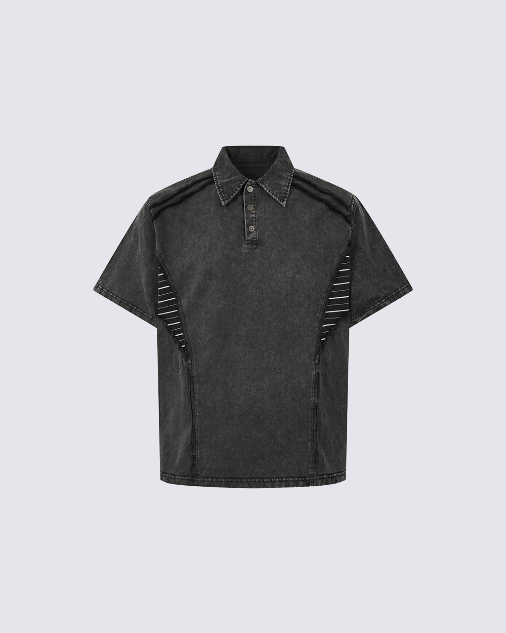 High-Street Deconstructed Washed Polo Shirt