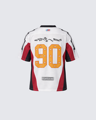 Number Print Color Block Jersey T-Shirt