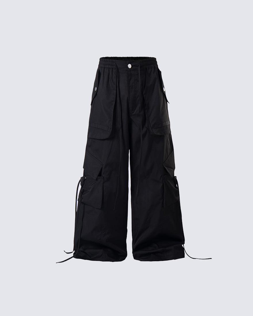 Techwear Multi-Pocket Wide-Leg Cargo Pants