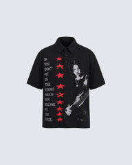American Urban Rebel Graphic Polo Tee New