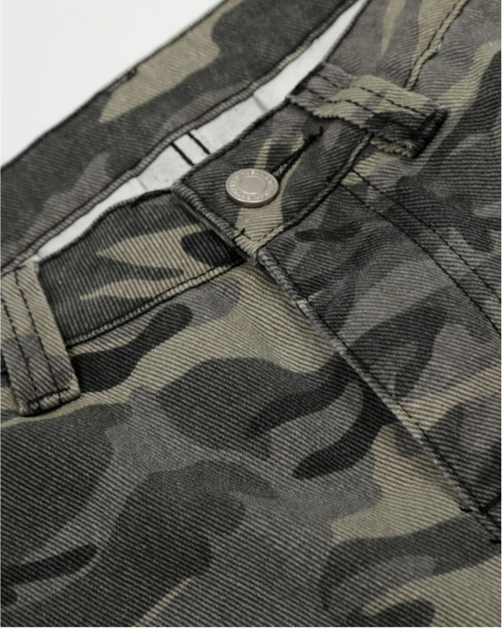 Camouflage Distressed Cargo Shorts