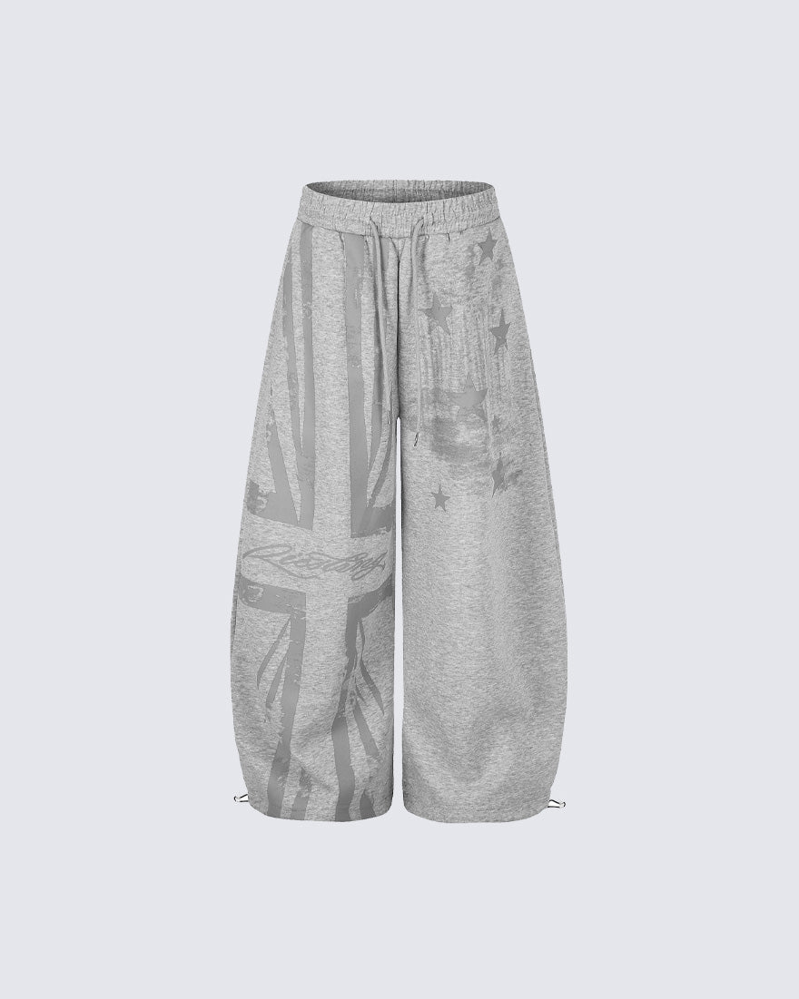 American Retro Trendy Brand Curved Wide-Leg Pants