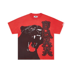 DUAA Roaring Panther Vintage Red Graphic Tee