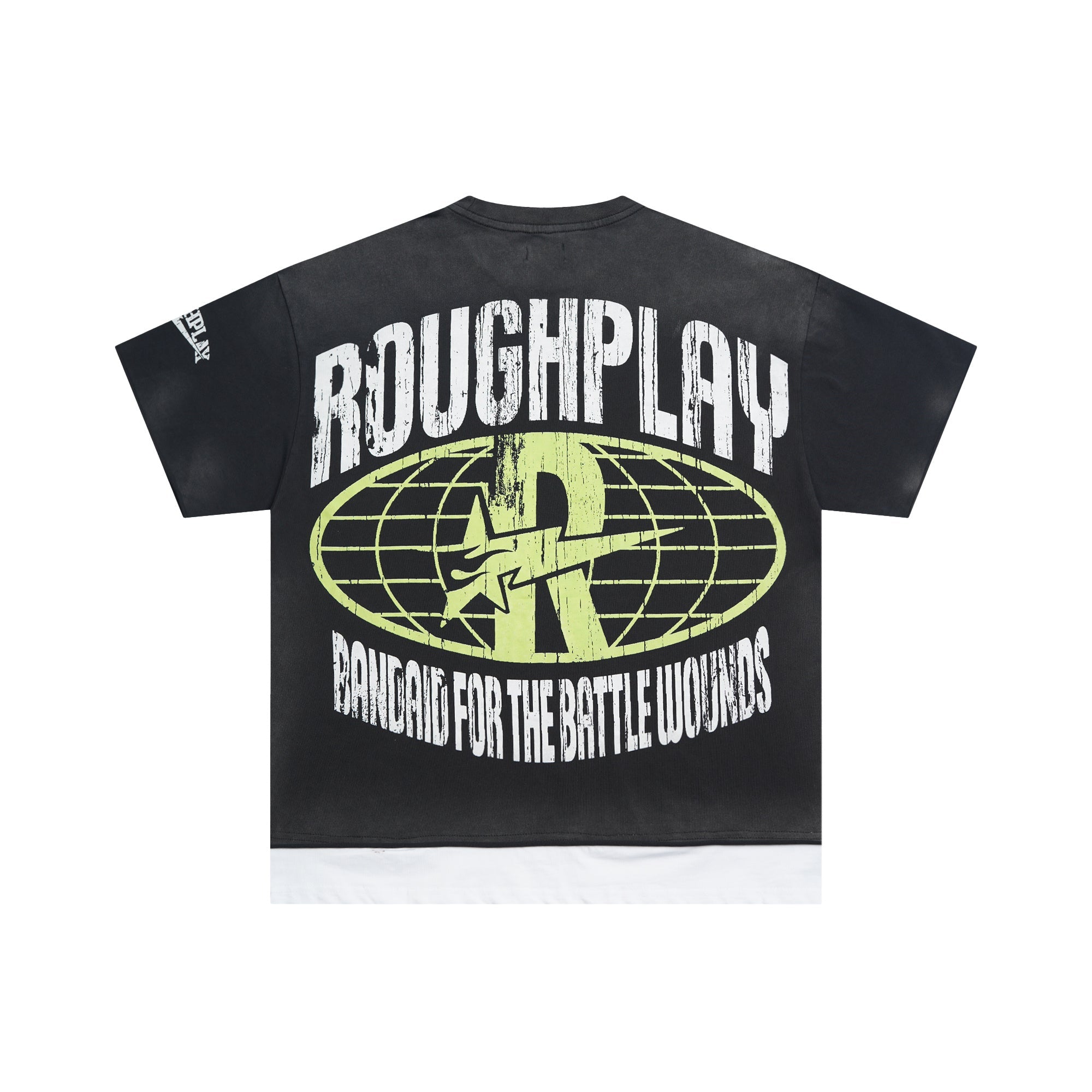 Roughplay Zombie Rapper Smoke Effect Layered Distressed Tee