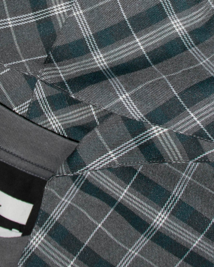 Retro-Inspired  Niche Plaid Faux Two-Piece Short-Sleeved T-Shirt