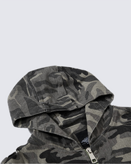 Camouflage Hooded Cargo Jacket