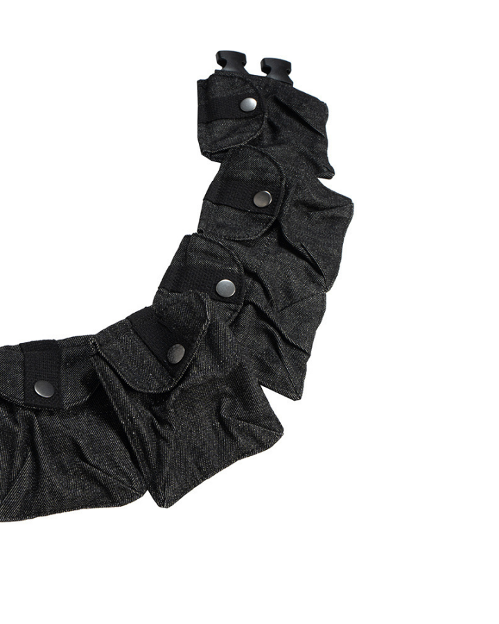 American Street Style Tactical Functional Denim Shorts