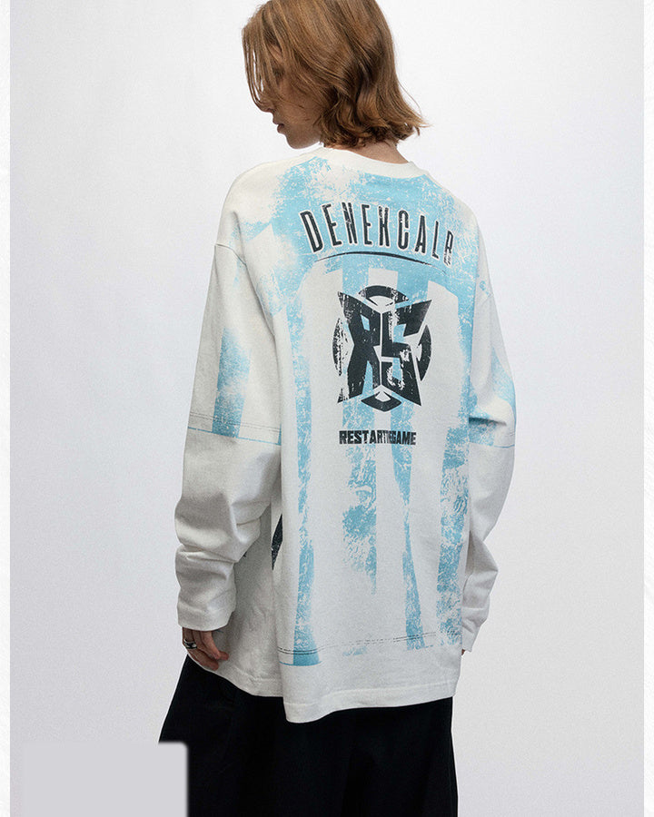 Gothic Long-Sleeve Street Jersey With Graphic Print