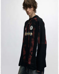 Gothic Long-Sleeve Street Jersey With Graphic Print