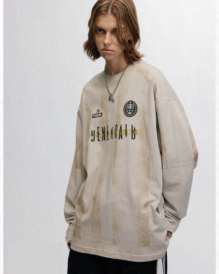 Gothic Long-Sleeve Street Jersey With Graphic Print